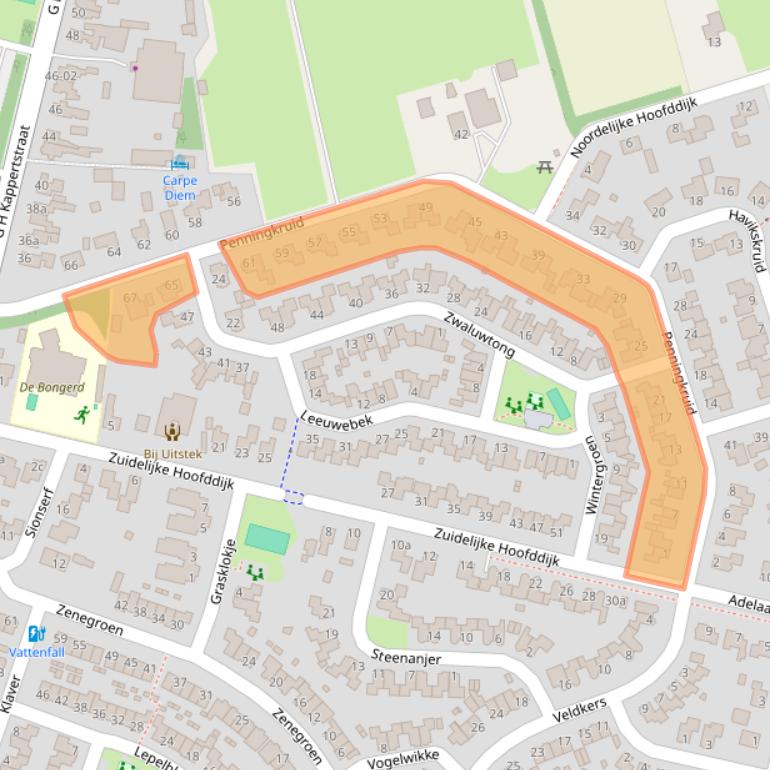 Kaart van postcodegebied 7443ME.