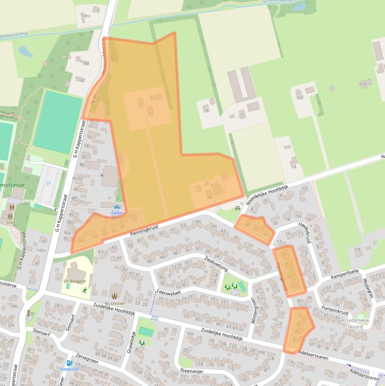 Kaart van postcodegebied 7443MG.