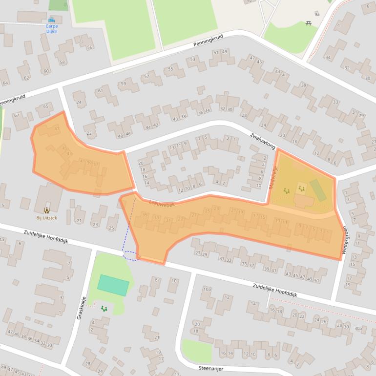 Kaart van postcodegebied 7443ML.