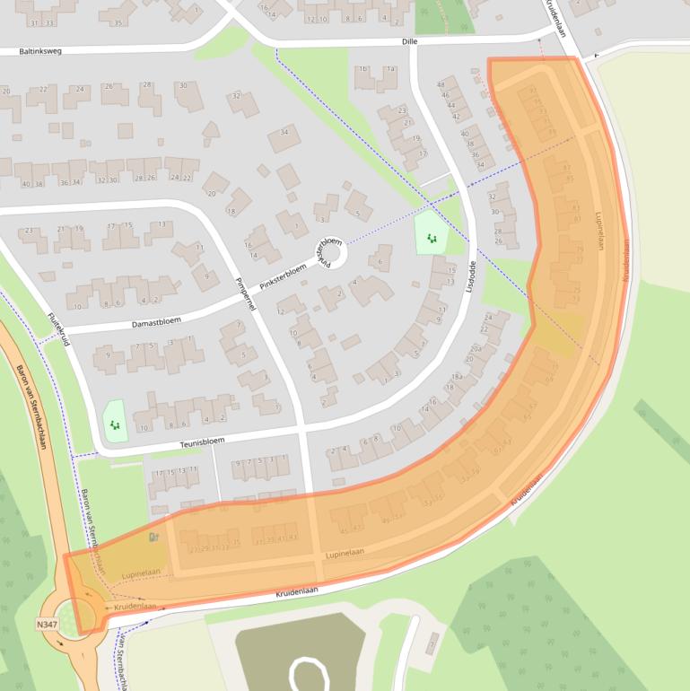 Kaart van postcodegebied 7443NH.