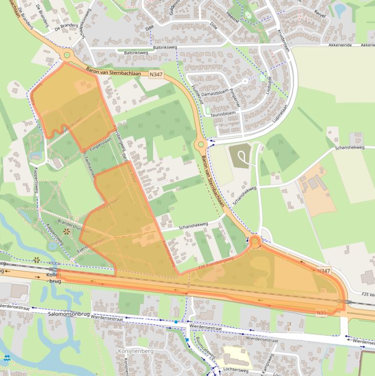 Kaart van postcodegebied 7443PC.