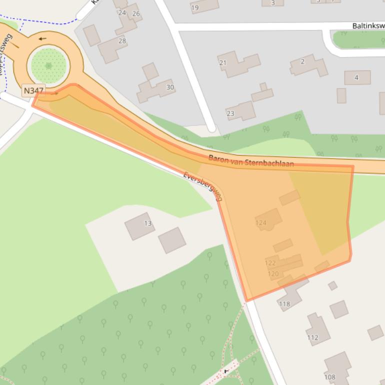 Kaart van postcodegebied 7443PH.