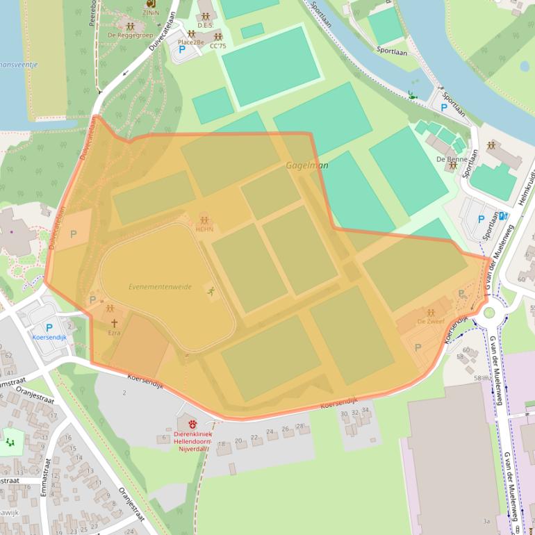 Kaart van postcodegebied 7443PP.