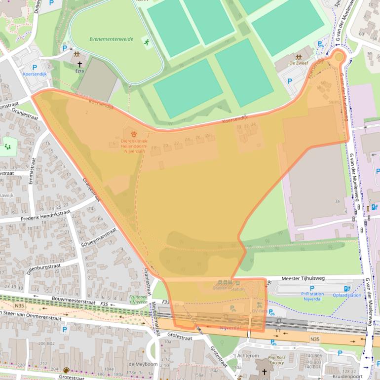 Kaart van postcodegebied 7443PR.