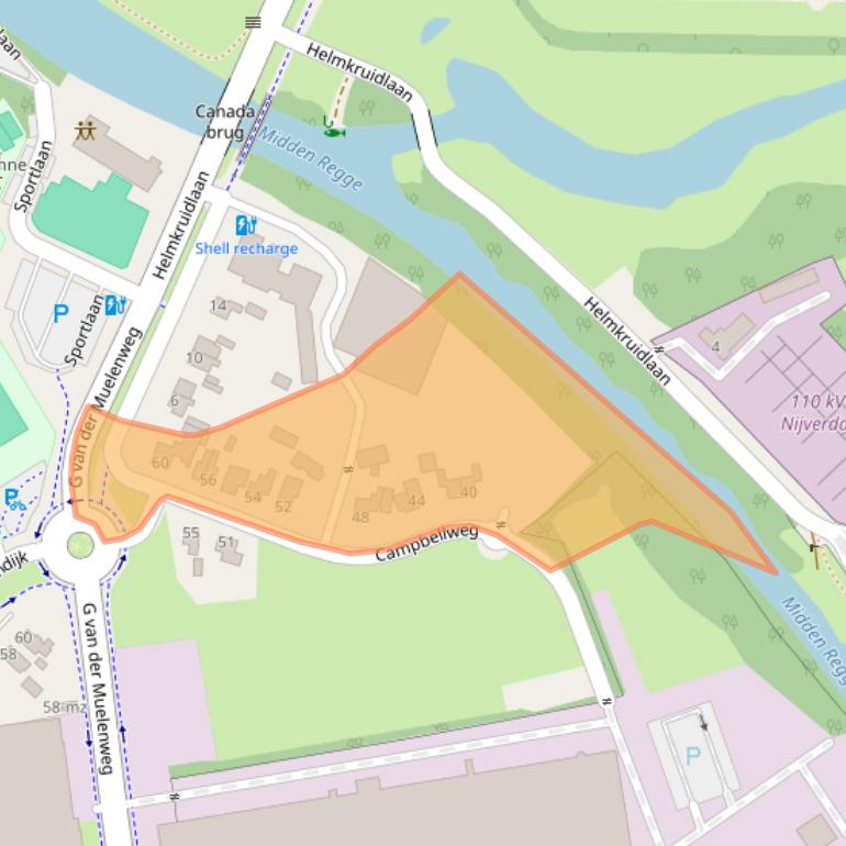 Kaart van postcodegebied 7443PV.