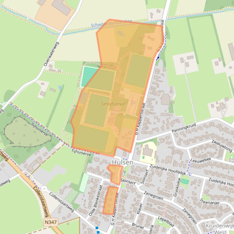 Kaart van postcodegebied 7443RB.