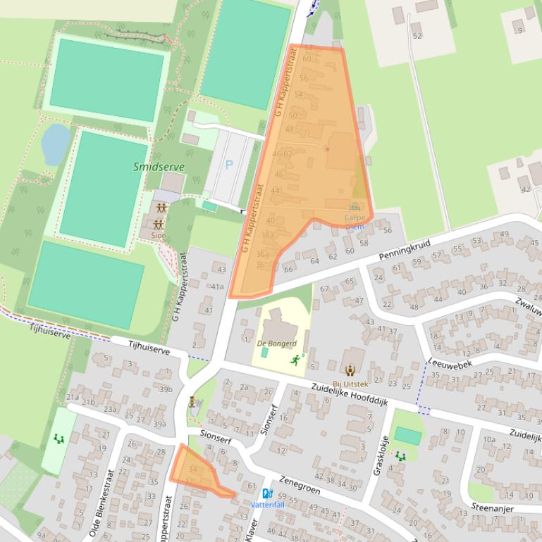 Kaart van postcodegebied 7443RD.