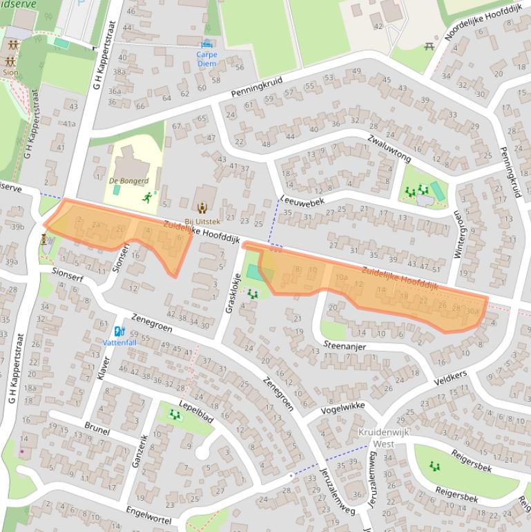 Kaart van postcodegebied 7443RT.