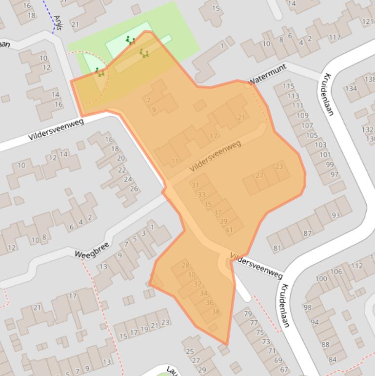 Kaart van postcodegebied 7443RZ.