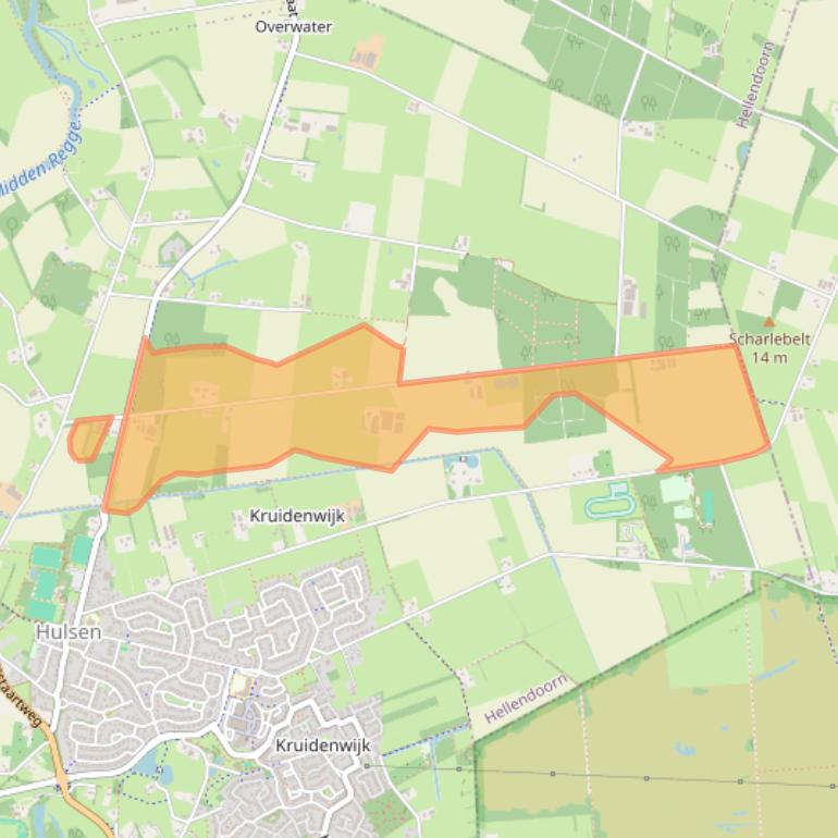 Kaart van postcodegebied 7443SE.