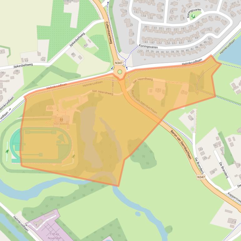 Kaart van postcodegebied 7443TA.