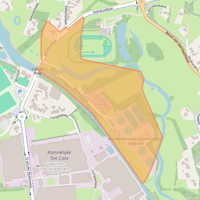 Kaart van postcodegebied 7443TB.