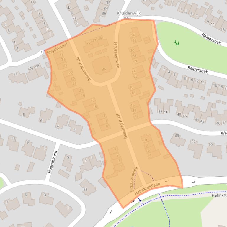 Kaart van postcodegebied 7443TG.