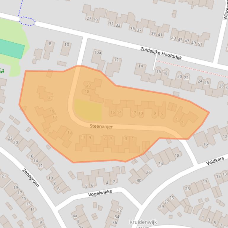 Kaart van postcodegebied 7443TW.