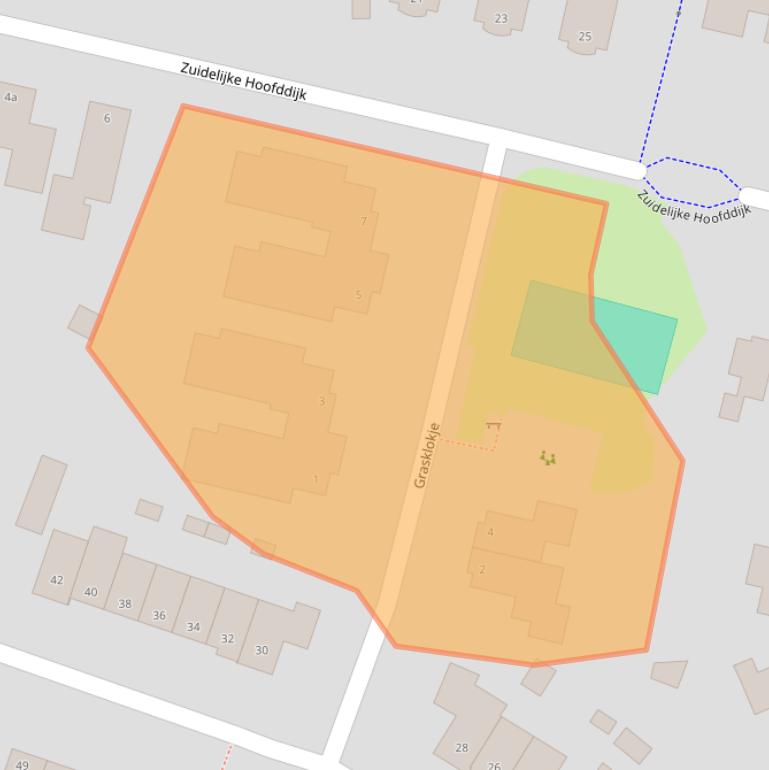 Kaart van postcodegebied 7443TX.