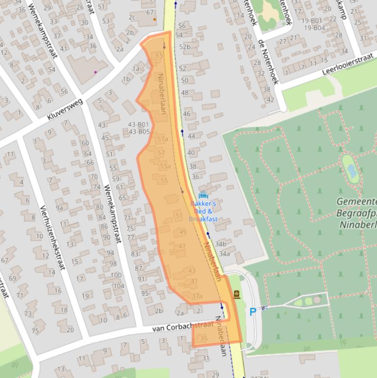 Kaart van postcodegebied 7447AB.