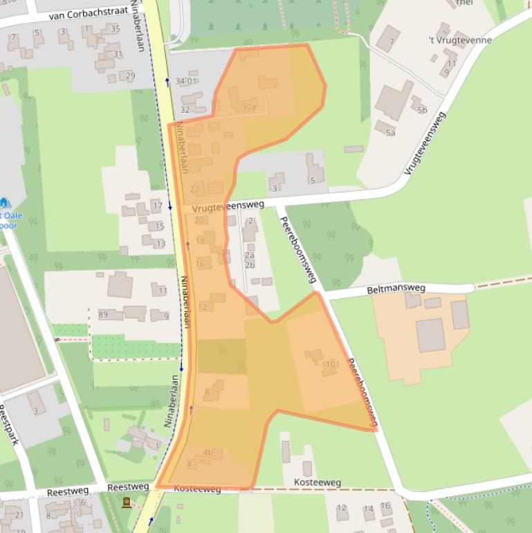 Kaart van postcodegebied 7447AD.