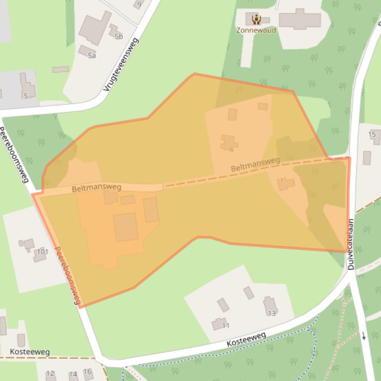 Kaart van postcodegebied 7447AK.