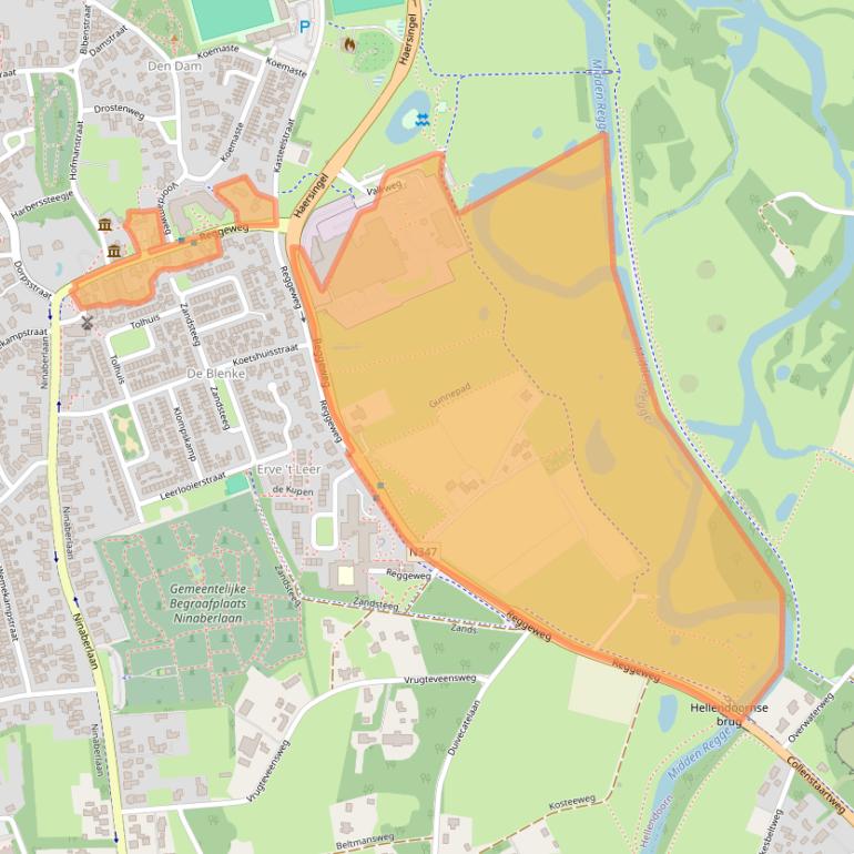 Kaart van postcodegebied 7447AN.