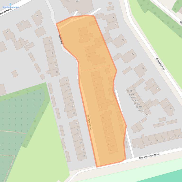 Kaart van postcodegebied 7447BA.