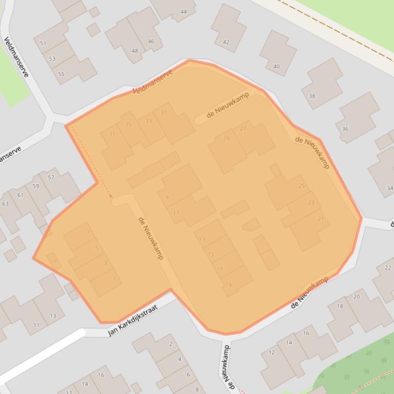 Kaart van postcodegebied 7447BH.