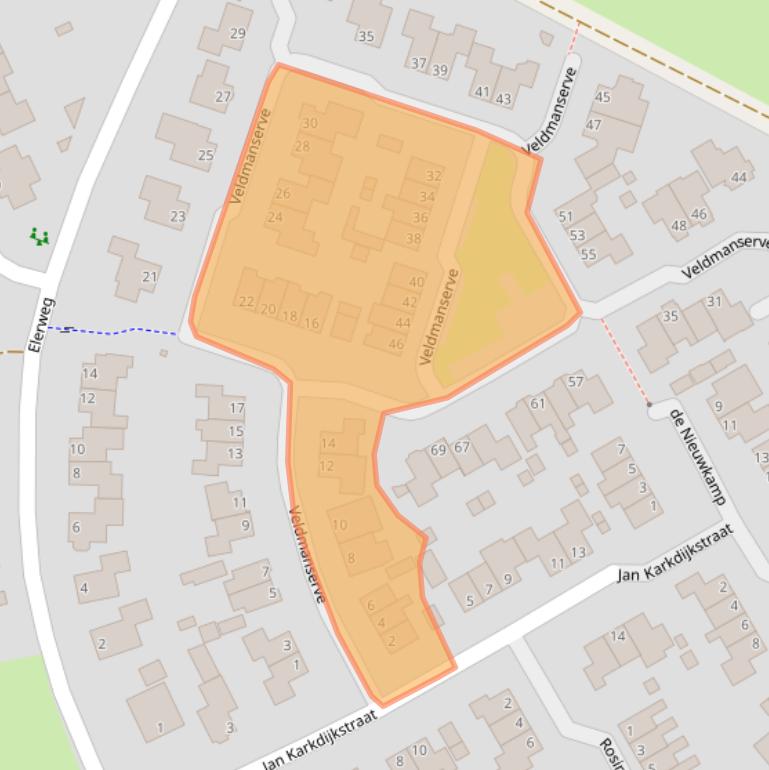 Kaart van postcodegebied 7447BL.