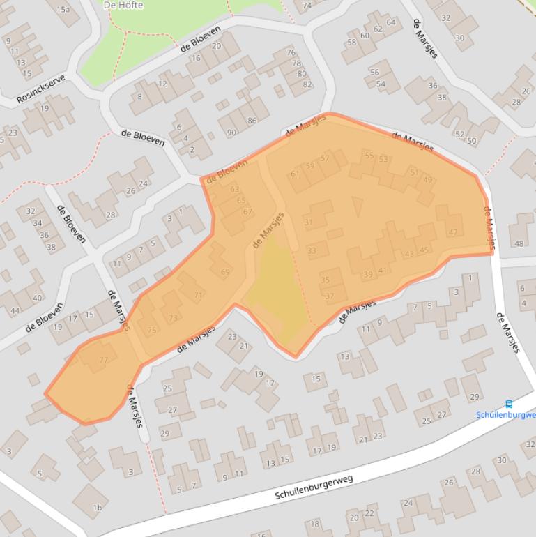 Kaart van postcodegebied 7447BZ.