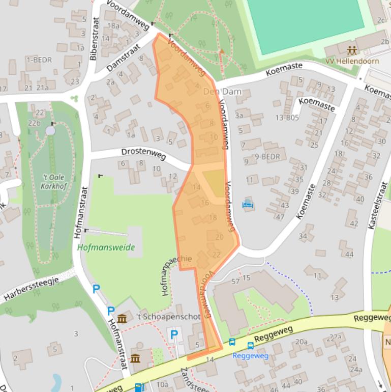 Kaart van postcodegebied 7447CB.