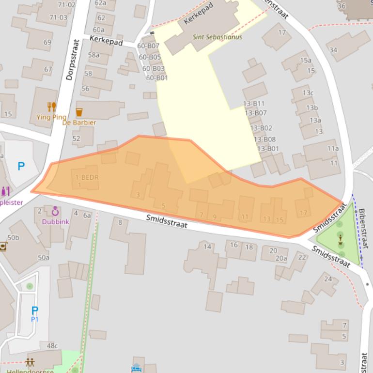 Kaart van postcodegebied 7447CH.