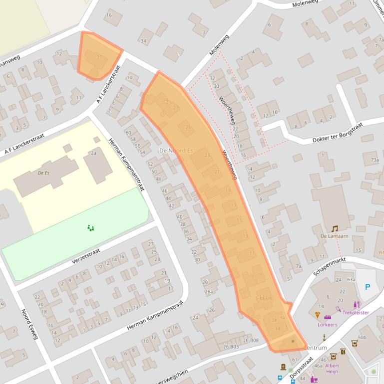 Kaart van postcodegebied 7447CX.