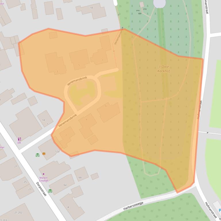 Kaart van postcodegebied 7447DA.