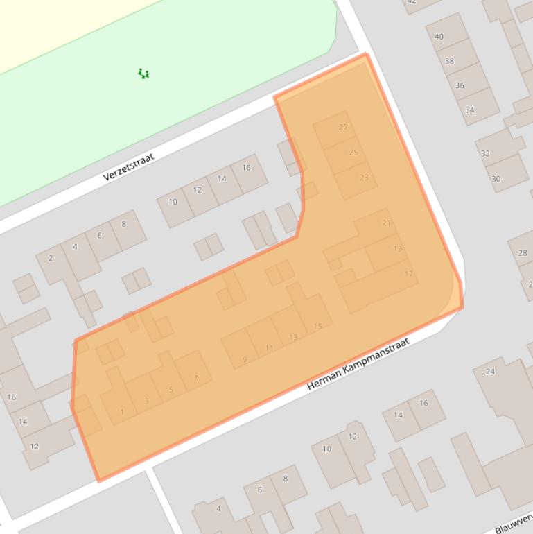 Kaart van postcodegebied 7447ED.