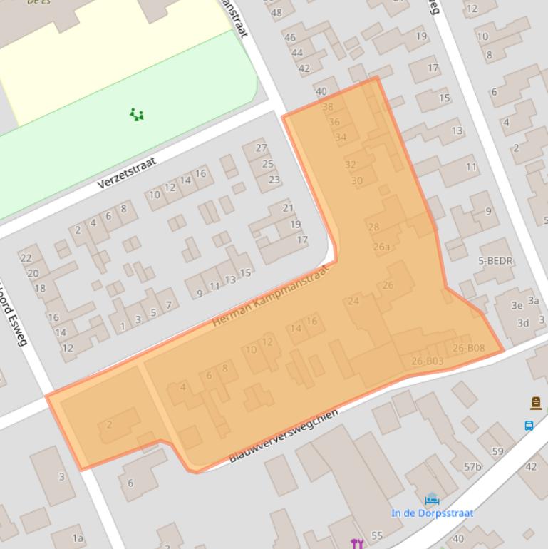 Kaart van postcodegebied 7447EE.