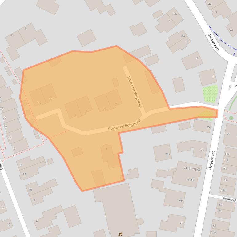 Kaart van postcodegebied 7447EH.