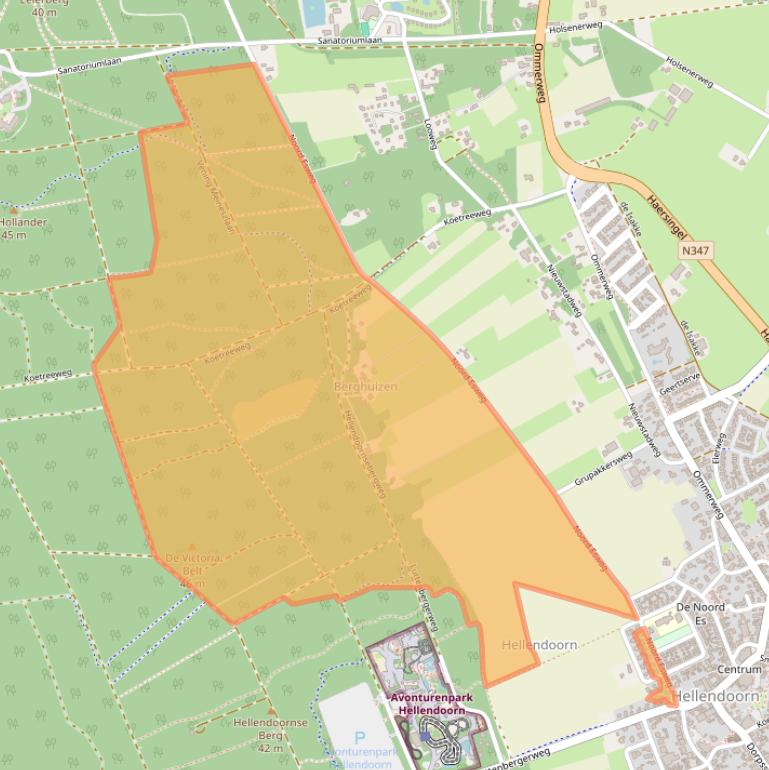 Kaart van postcodegebied 7447GA.