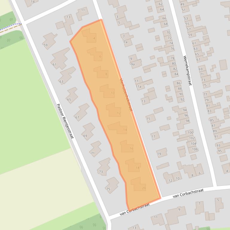 Kaart van postcodegebied 7447GH.