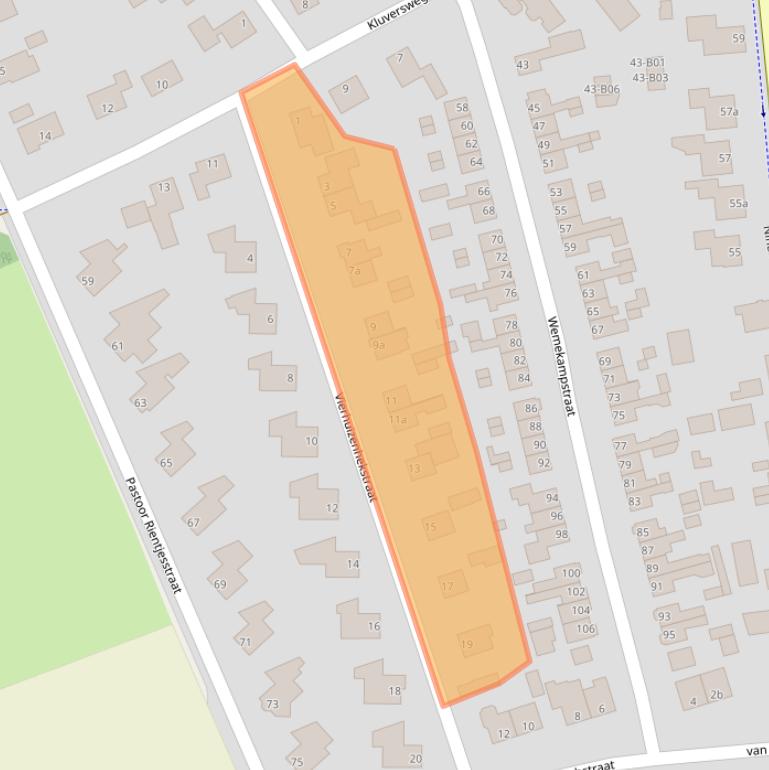 Kaart van postcodegebied 7447GJ.