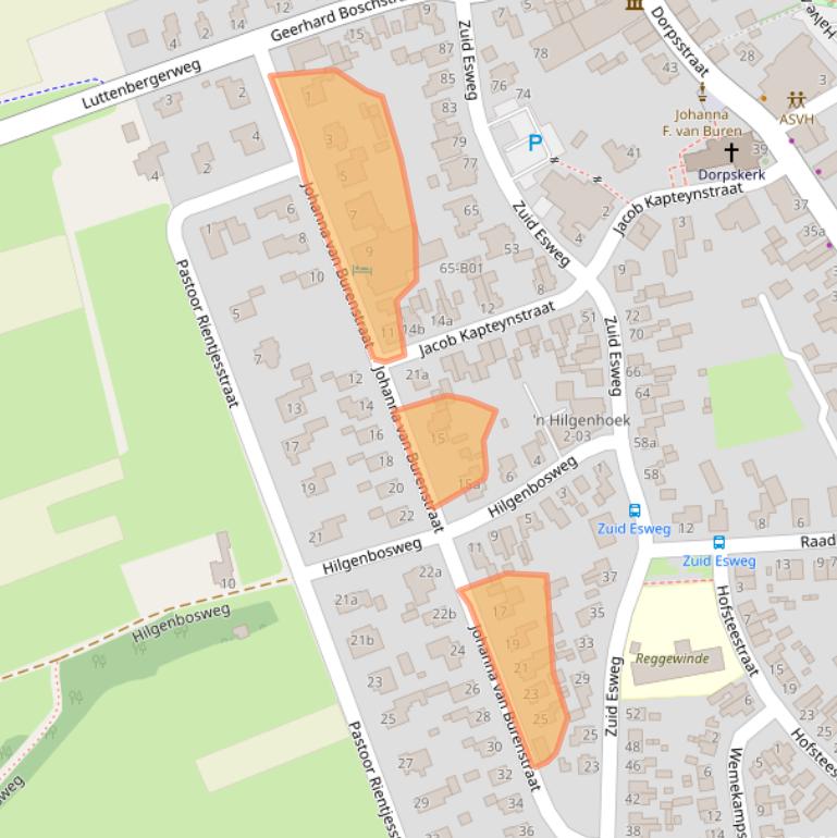 Kaart van postcodegebied 7447HB.