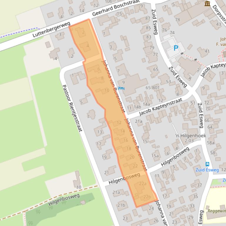 Kaart van postcodegebied 7447HC.