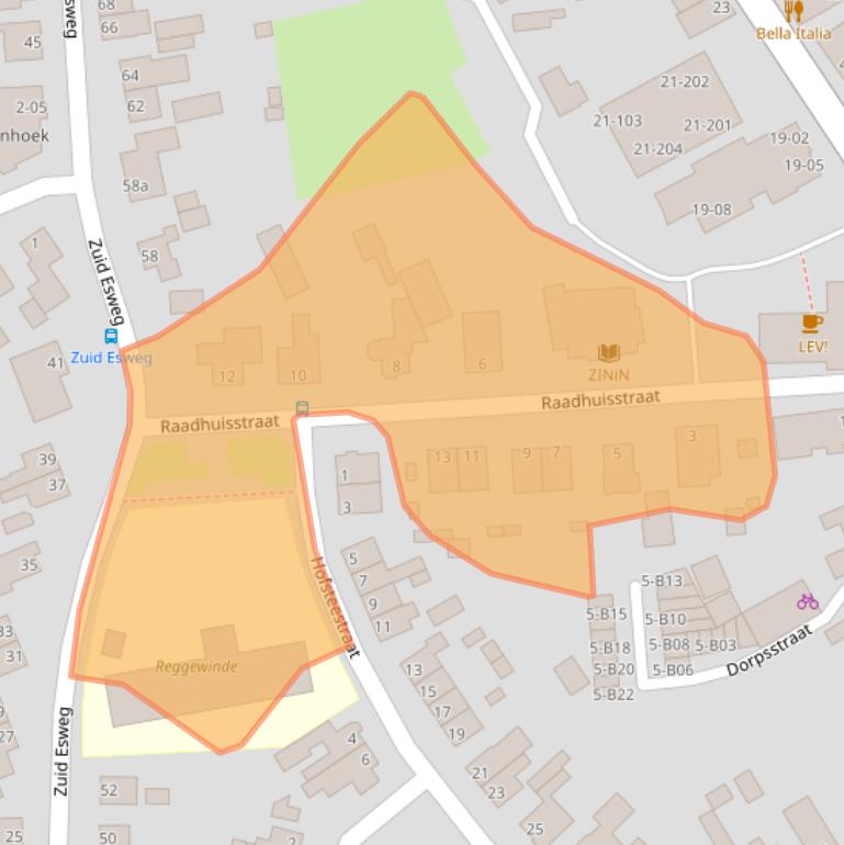 Kaart van postcodegebied 7447HP.