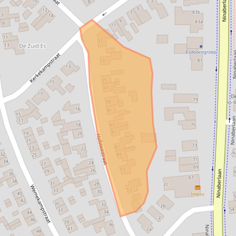 Kaart van postcodegebied 7447HS.