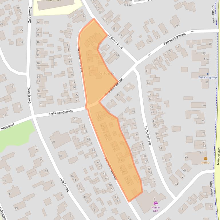 Kaart van postcodegebied 7447JA.