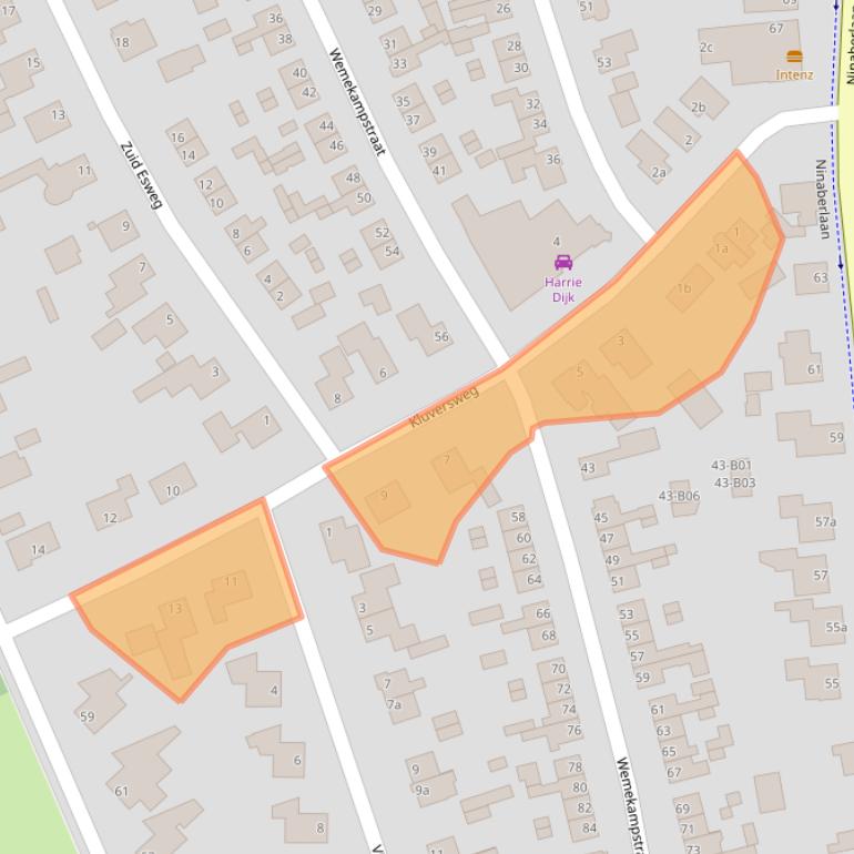 Kaart van postcodegebied 7447JJ.