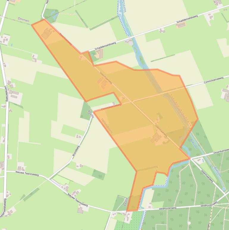 Kaart van postcodegebied 7447PT.