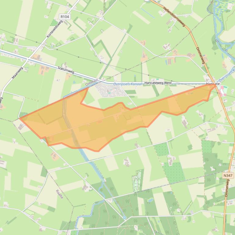 Kaart van postcodegebied 7447PV.