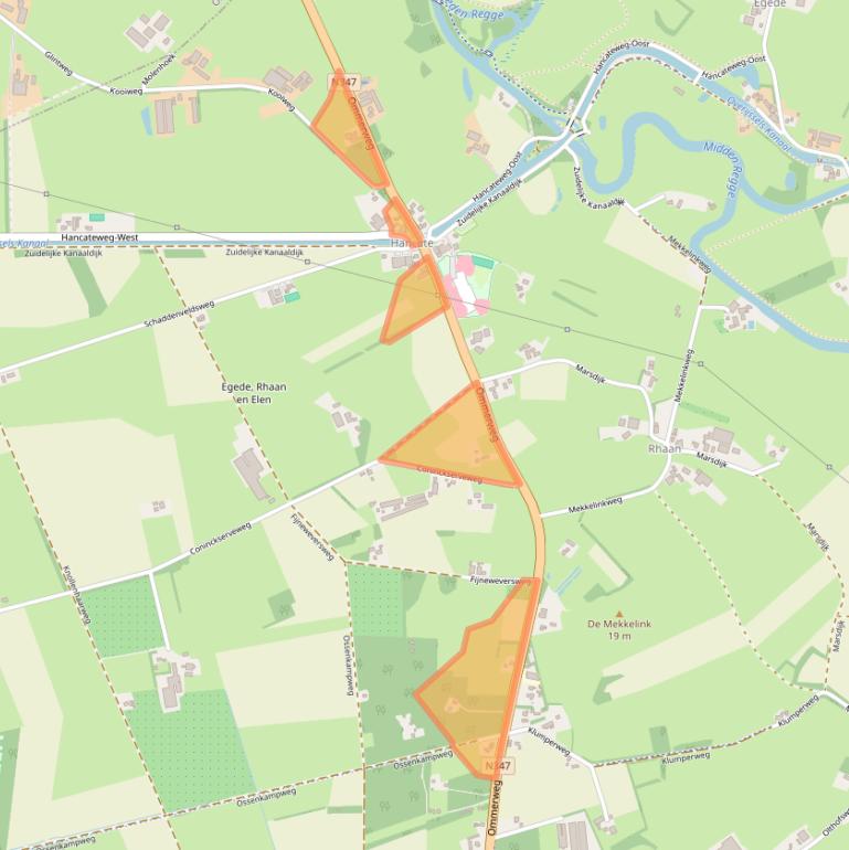 Kaart van postcodegebied 7447RD.