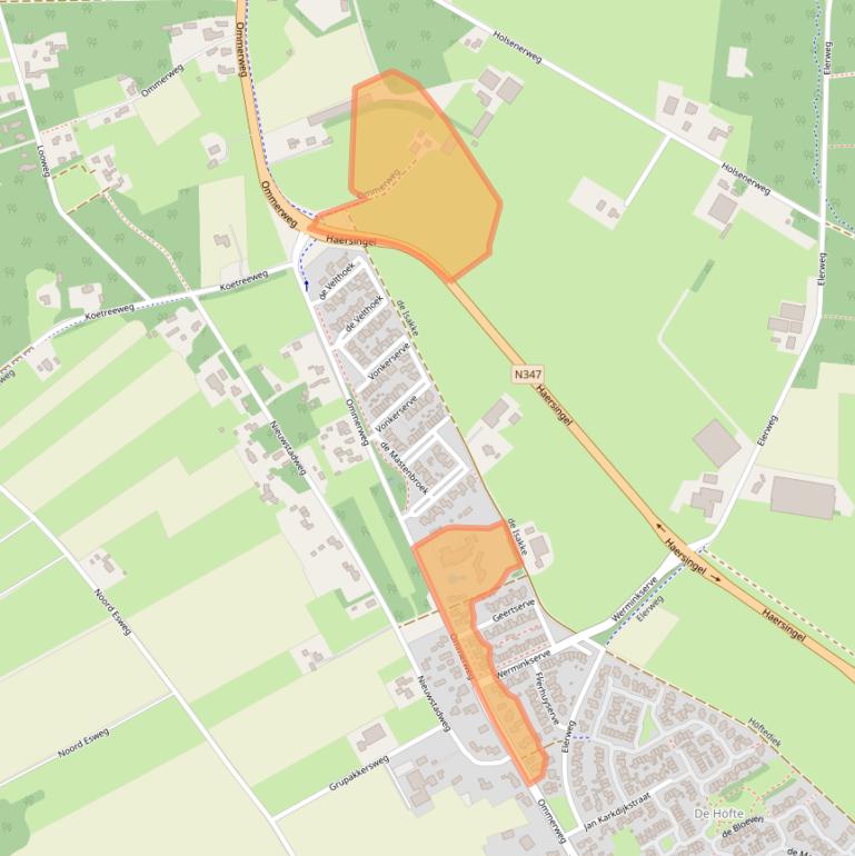 Kaart van postcodegebied 7447RG.