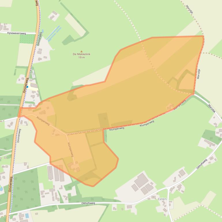 Kaart van postcodegebied 7447RT.