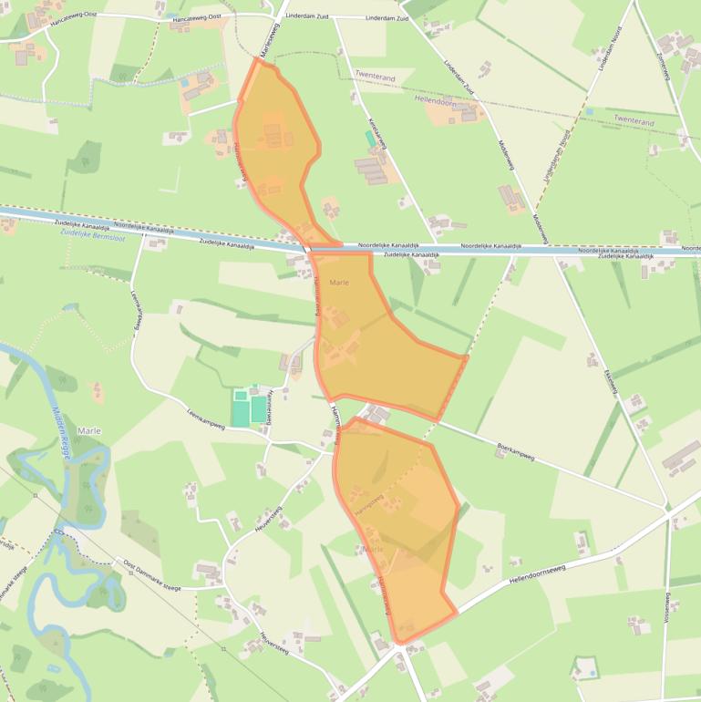 Kaart van postcodegebied 7447SM.