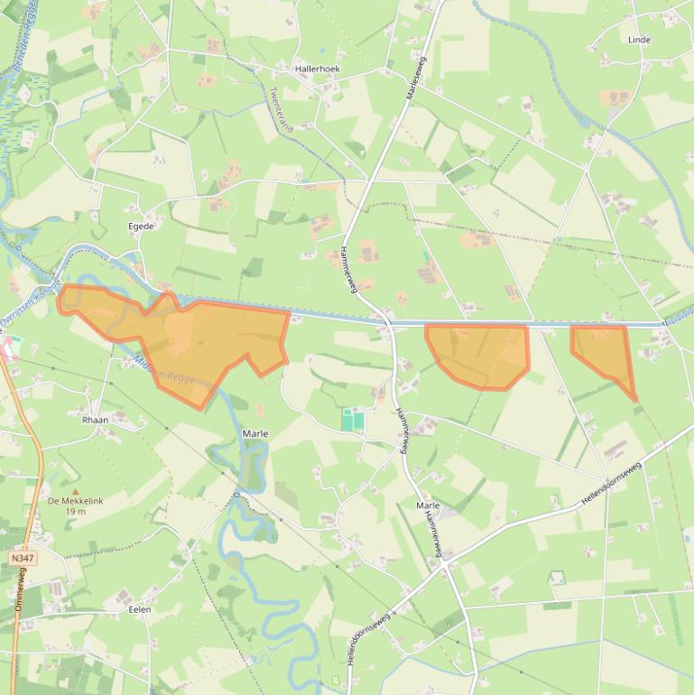 Kaart van postcodegebied 7447SV.